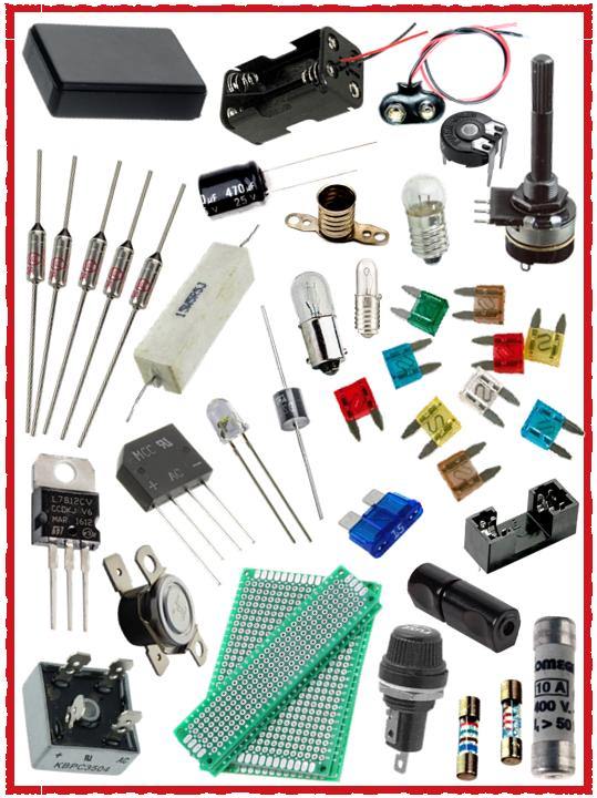 Componenti elettronici, Diodi, Ponti, Led, Condensatori, Fusibili